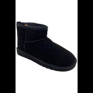 Lamo Women's Kora Short Water Resistant Suede Boots Black - Medium